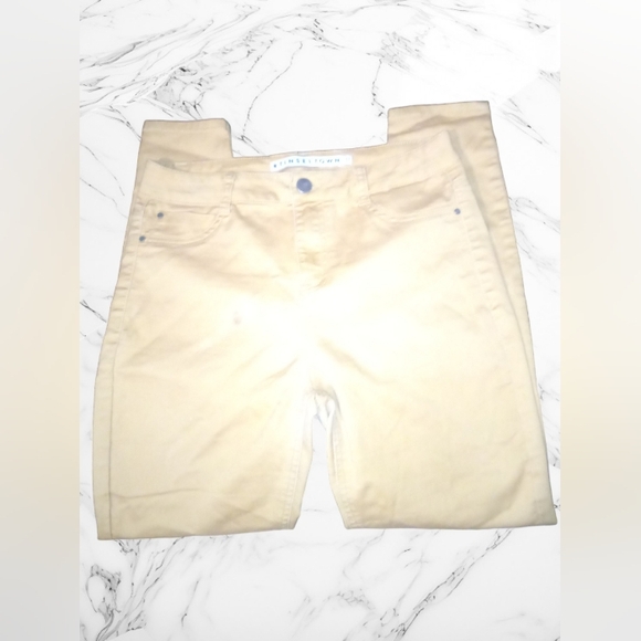 "Tinseltown" Women's Mustard Color Stretchy Soft Denim High-rise Jeggings - Picture 1 of 2